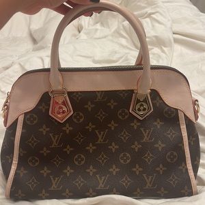 Brown bag - I use it as my makeup bag . 🥰